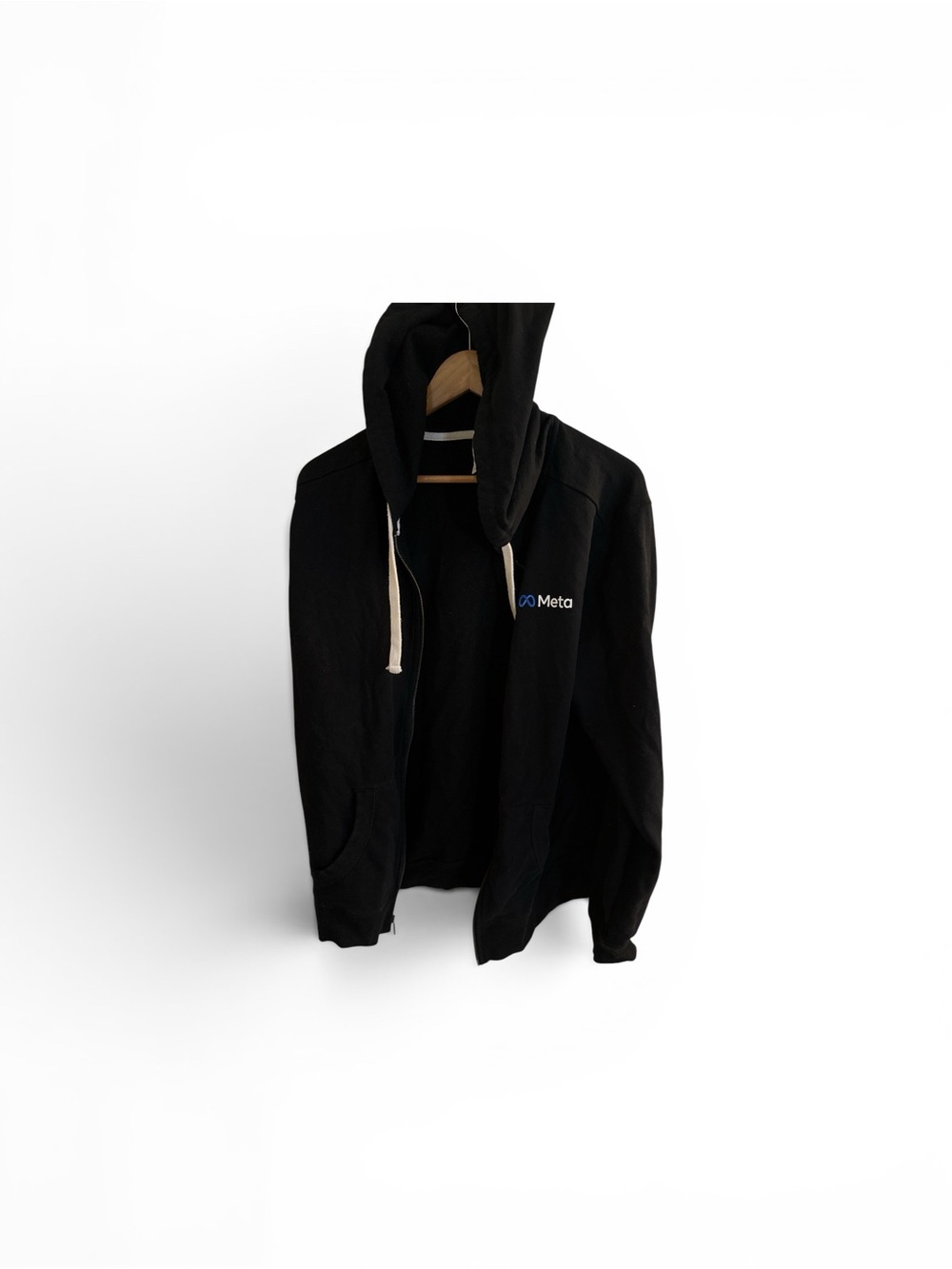 Black Zip Hoodie Jacket with Logo